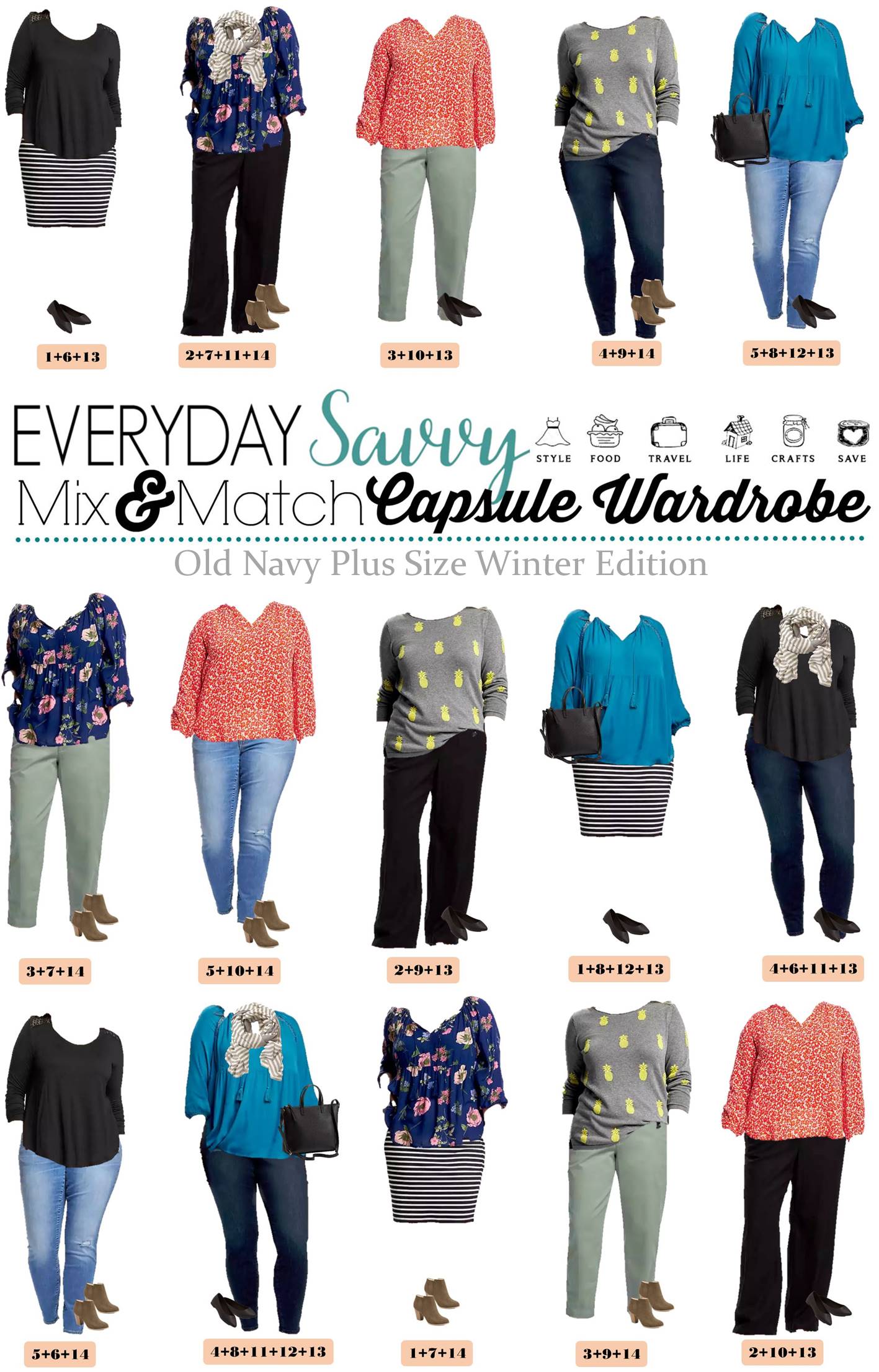 Old Navy Plus Size Capsule Wardrobe - Winter to Spring - Everyday Savvy