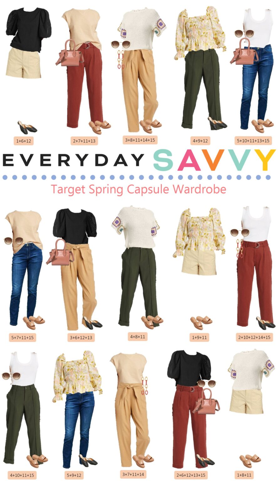 Spring Outfits for Women – Target Spring Capsule Wardrobe - Everyday Savvy