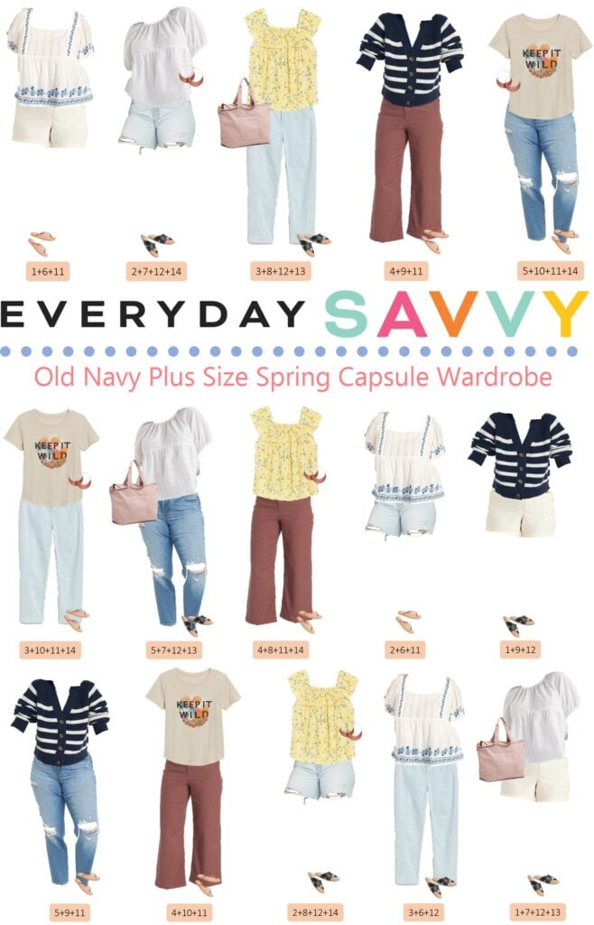 Plus Size Spring Outfits Capsule Wardrobe - Everyday Savvy