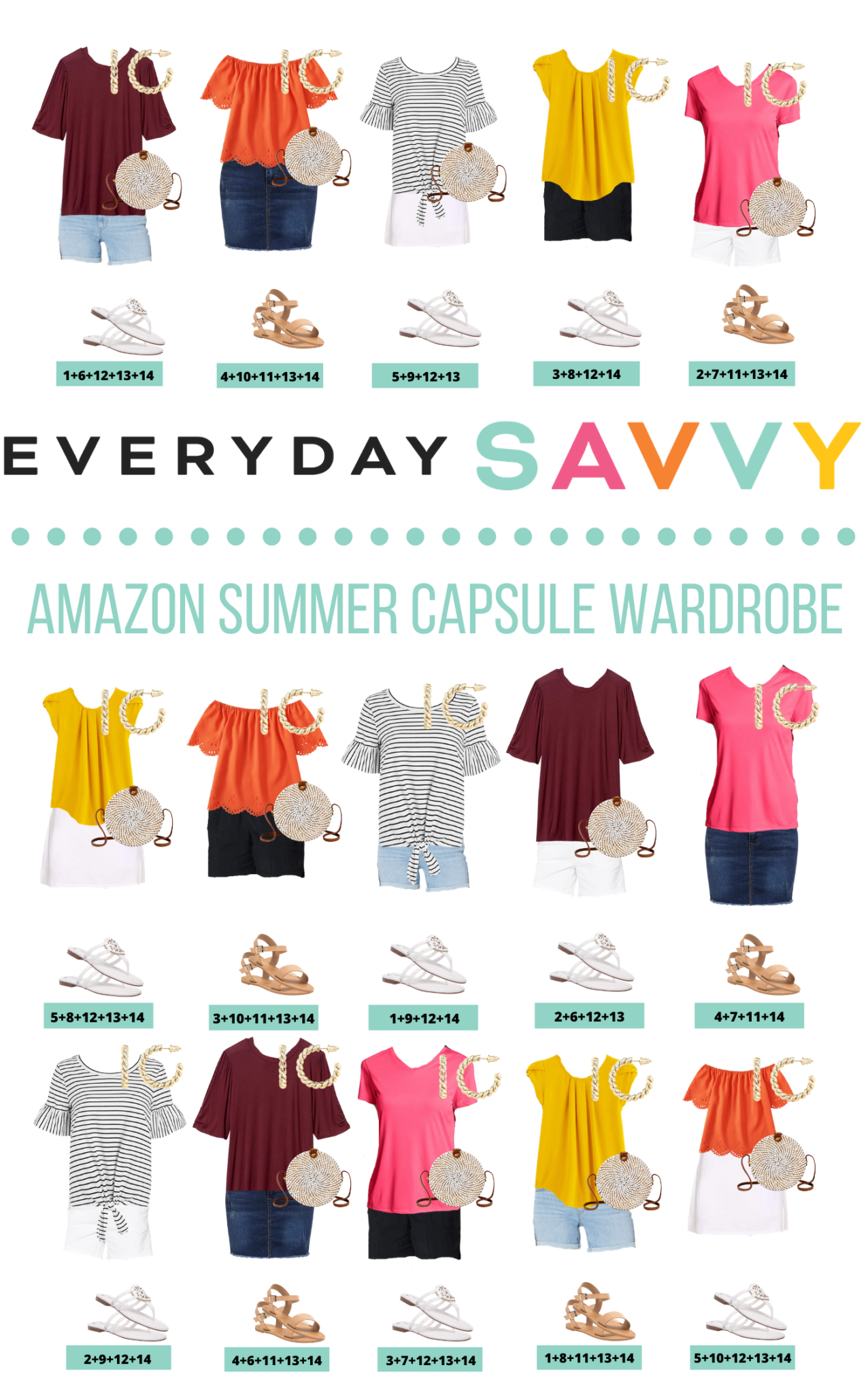 Amazon Summer Clothes Cute Mix & Match outfits Everyday Savvy