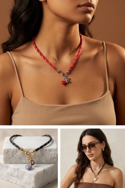 Image for Cielo Bloom Paracord Charm Necklace