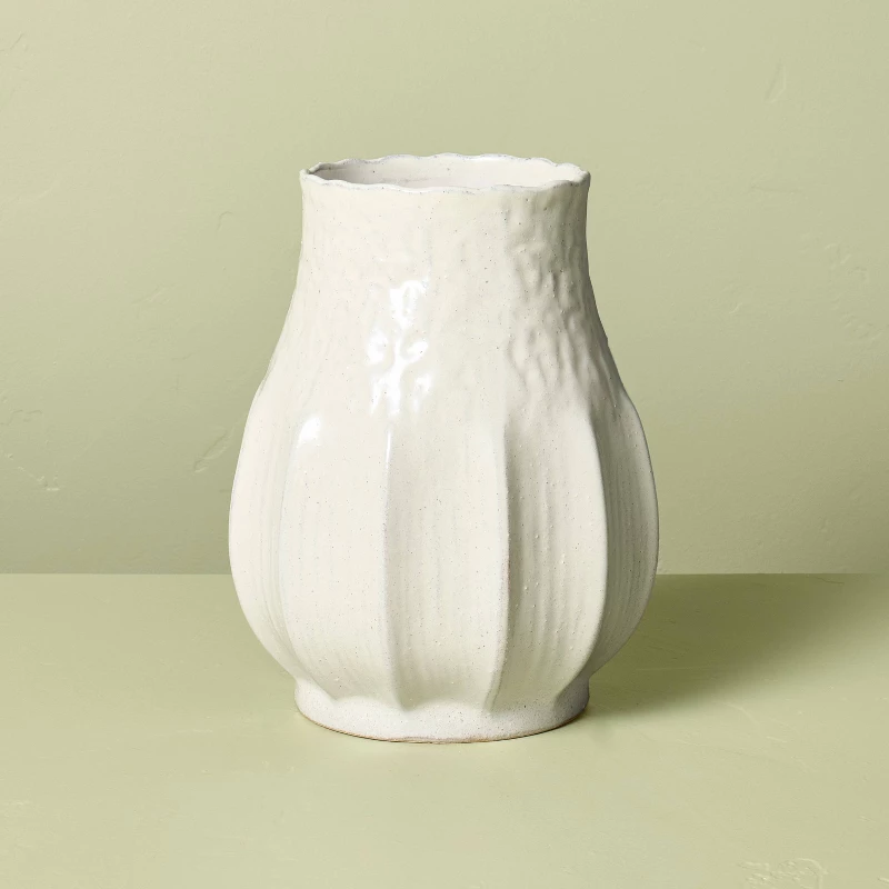 Image for Pleated Ceramic Vase
