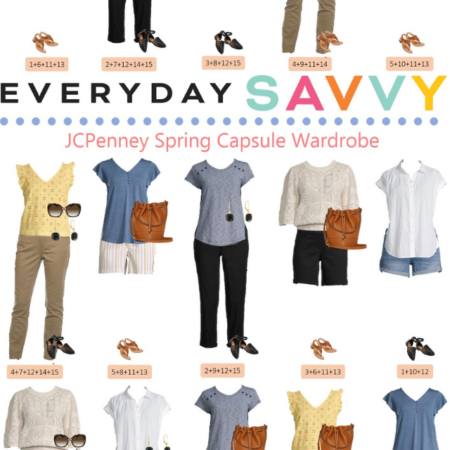 JCPENNEY SPRING CLOTHES CAPSULE WARDROBE OUTFIT IDEAS COVER IMAGE