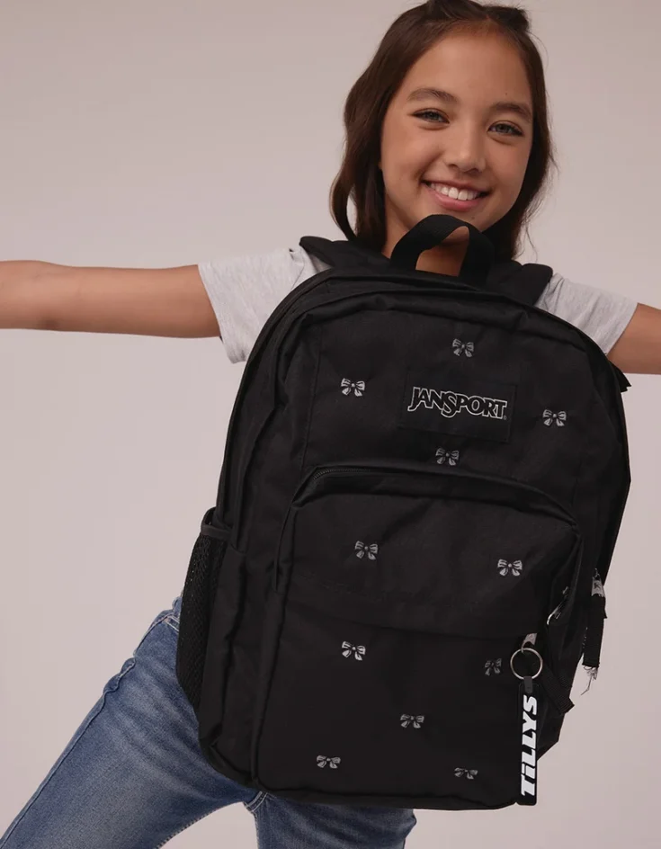 Image for Jansport Superbreak Black Bows Backpack