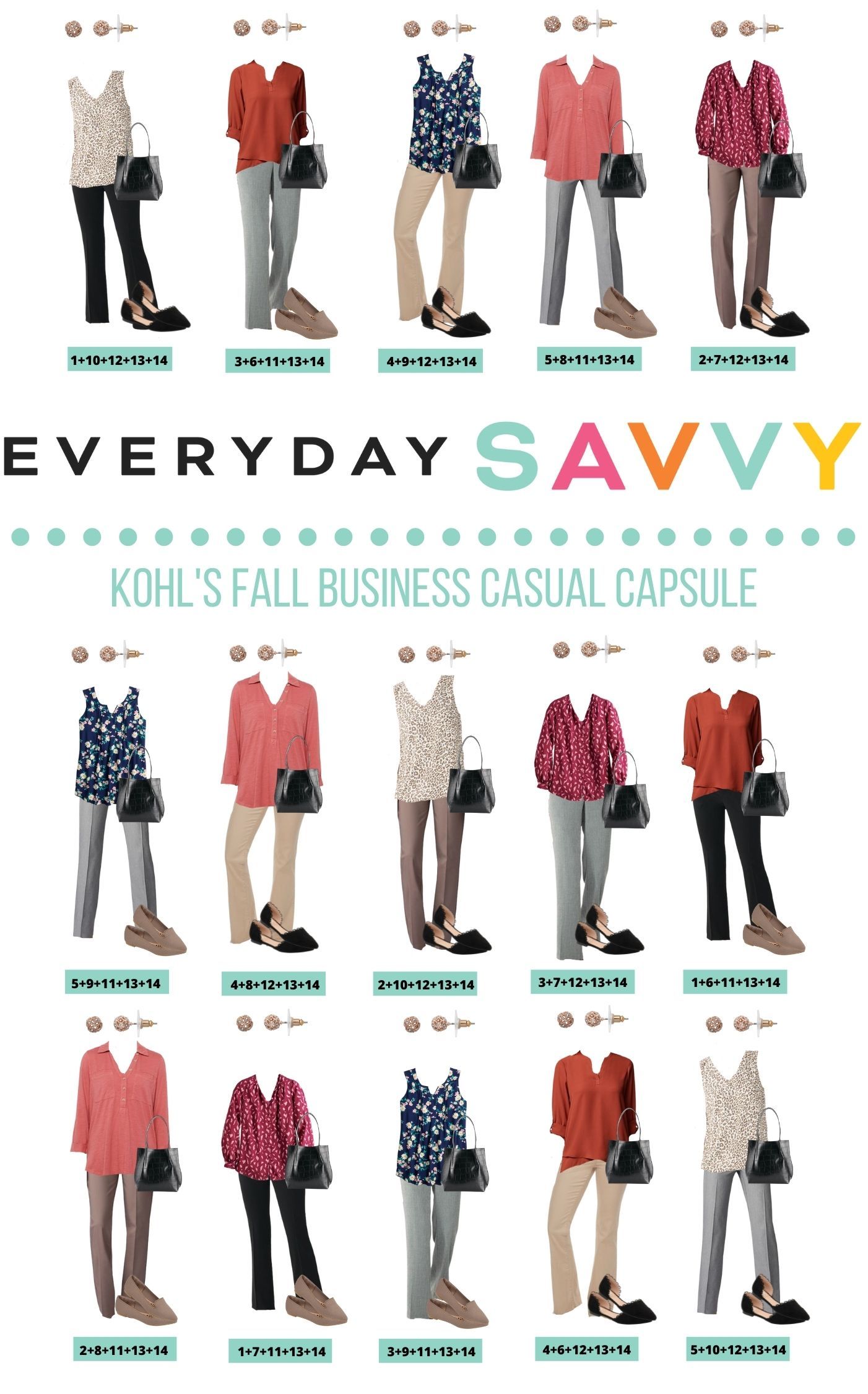 Kohls Fall Business Casual Capsule Wardrobe - Business Casual Outfits