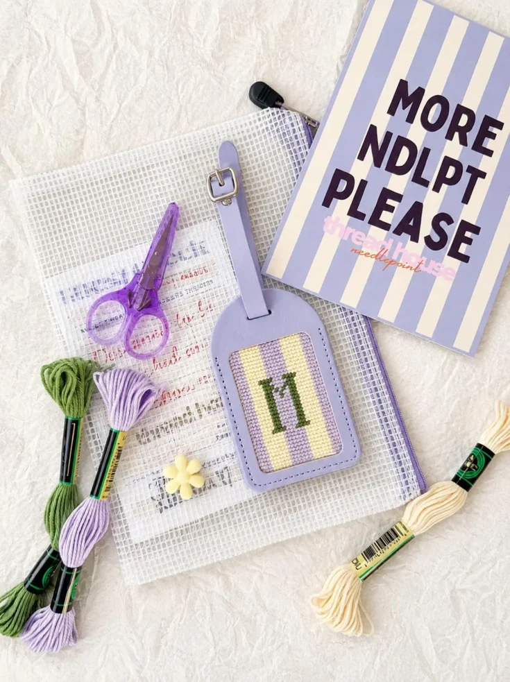 Image for Needlepoint Luggage Tag DIY Kit