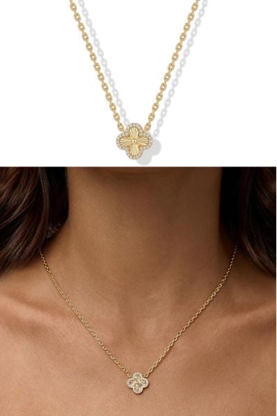 Image for Pavoi 14kt. Gold Plated Clover Necklace