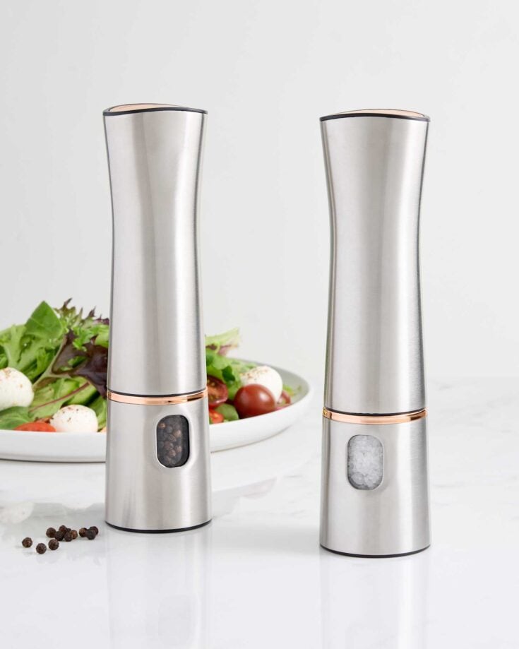 Image for Stainless Steel Electric Salt & Pepper Mill Set